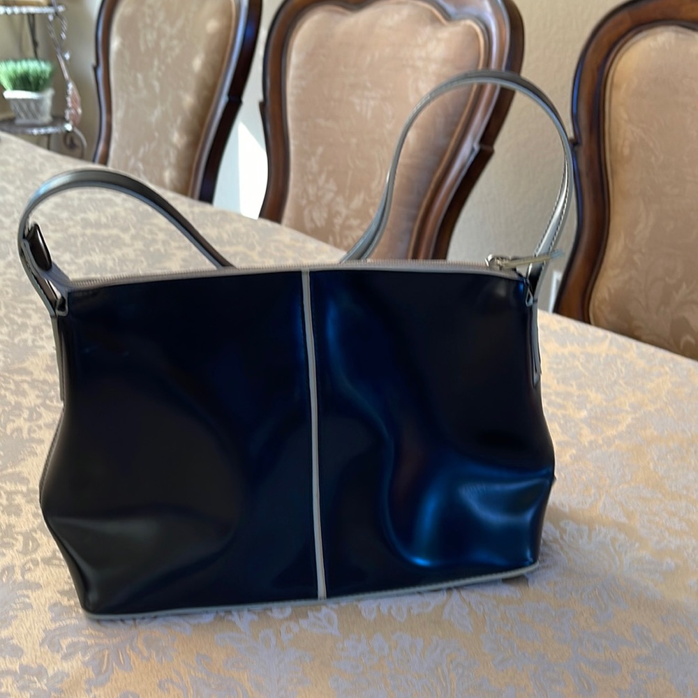 DKNY City Black and Tan shoulder bag